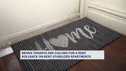 Tenants rally outside of Bronx Housing Court calling for rent rollback on rent-stabilized units News Clip