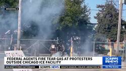 Federal agents fire pepper balls, tear gas at protesters outside Chicago ICE facility News Clip