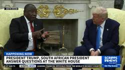Trump confronts president of South Africa over 'killing of white farmers' News Clip