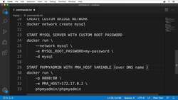 The Complete Practical Docker Guide - MySQL and phpMyAdmin in the Custom Network Instructional Video