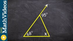 Solving for an inteior angle given one interior angle and exterior angle in two ways ex 8 Instructional Video