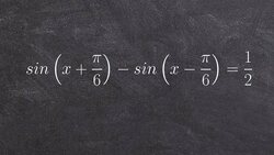 Learn how to solve a trigonometric equation with sum and difference formulas Instructional Video