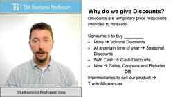 Marketing - Why Give Discounts Instructional Video