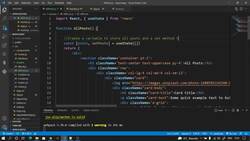 Mega Web Development Bootcamp with React Bootstrap 5, Redux, and REST API - React Hooks useState and useEffect to Call Posts API and Store Data on Page Instructional Video