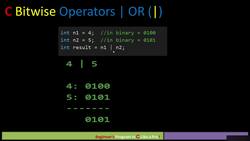 Learn and Master C Programming - Bit-wise OR (|) operator Instructional Video