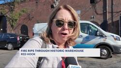 2 firefighters injured in massive fire at Red Hook warehouse News Clip