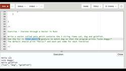 Rust Programming 2023 - A Comprehensive Course for Beginners - Exercise - Iterate Through a Vector in Rust Instructional Video