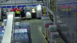 UK: Boris Johnson PM visits a Tesco distribution centre in Erith. News Clip