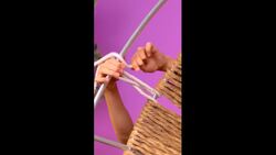 You can easily make this chair out of hoops and rope! Instructional Video