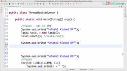 Java Programming for Complete Beginners - Java 16 - Step 03 - Creating a Thread for Task2 - Implement Runnable Interface Instructional Video