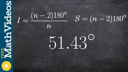 How to determine the sum of interior angle of a polygon given one exterior angle ex Instructional Video