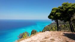 Kefalonia's Beauty: Stunning Drone Footage of Greek Island Gem Stock Footage