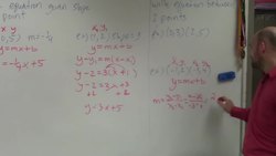 Write the equation of a line given two points using slope intercept Instructional Video
