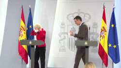 CLEAN : Spain's Sánchez hosts European Commission president at Moncloa Palace News Clip