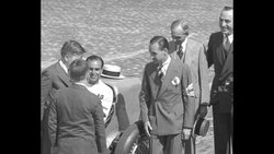 Henry Ford and family meet racecar driver Tony Gulotta at 1932 Indianapolis 500 News Clip