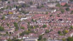 Aerial View of Suburban Victorian Houses in London, UK. 4K Stock Footage