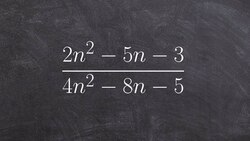 Simplify a rational expression with two trinomials Instructional Video