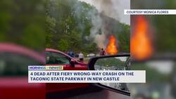 4 people killed in fiery Taconic Parkway crash after van crosses median in New Castle News Clip