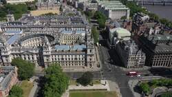 Stock drone footage of central London News Clip