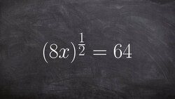Learn how to solve an equation with fraction powers by raising each side by the reciprocal Instructional Video