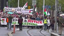 Thousands take part in rally calling on the Irish Government to sanction Israel News Clip