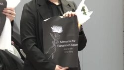 CLEAN : Tiananmen anniversary: Activists gather outside China embassy in Seoul News Clip