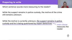 Writing the closing of a journalistic report Instructional Video