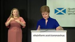 Scottish First Minister Nicola Sturgeon giving daily coronavirus press briefing News Clip