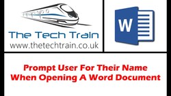 Creating a Name Prompt in Word Documents Instructional Video