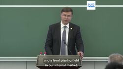 EU and China may 'drift apart' due to political tensions and economic disputes, warns Dombrovskis News Clip