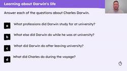 Researching Charles Darwin's life Instructional Video