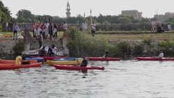 CLEAN : Egypt: volunteers build a 'waste pyramid' from the Nile ahead of COP27 News Clip