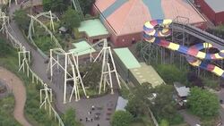 Aerial shots of Thorpe Park... News Clip
