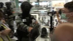 CLEAN : Police use pepper spray in renewed Hong Kong shopping mall protest News Clip