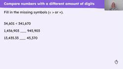 Compare numbers with up to eight digits Instructional Video