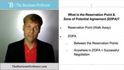What is the Zone of Potential Agreement or ZOPA in a Negotiation Instructional Video