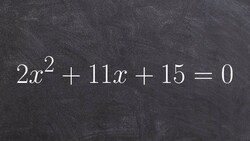 Solving a quadratic equation using the long factoring technique Instructional Video