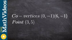 Given a point and co vertices, write the equation of an ellipse Instructional Video