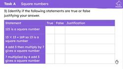 Square and cube numbers Instructional Video