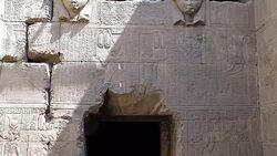 Dendera temple or Temple of Hathor. Egypt. Dendera, Denderah, is a small town in Egypt. Dendera Temple complex, one of the best-preserved temple sites from ancient Upper Egypt. Stock Footage