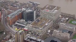 Aerials of London Hospitals News Clip