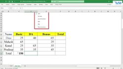 Microsoft Excel Tutorial: Using Autosum Command and Shortcut Key Instructional Video