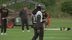 Alvin Kamara training for The Saints in London News Clip