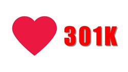 Like counter with fast addition, 3d render background Stock Footage