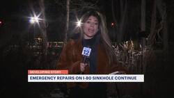 Eastbound I-80 remains closed and detoured for emergency sinkhole repairs in Wharton News Clip