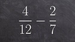 How to subtract a fraction from another when the denominators are the same Instructional Video
