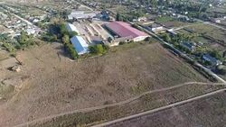 Hangar for storage of grain. Stock Footage