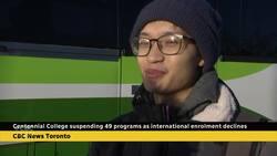 Students react as Centennial College suspends nearly 50 programs News Clip