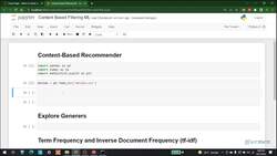 Recommender Systems with Machine Learning - Data Preparation for Content-Based Filtering Instructional Video
