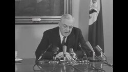 US Secretary of State John Foster Dulles talks about the amount he will ask Congress to appropriate for foreign aid News Clip